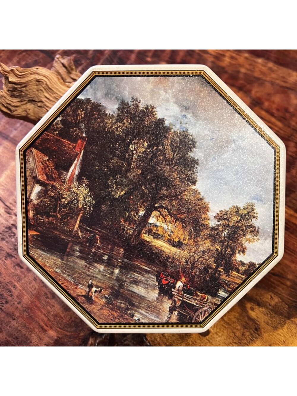 Simmers Master Collection Tin With John Constable Artwork 8-Inch Octagonal